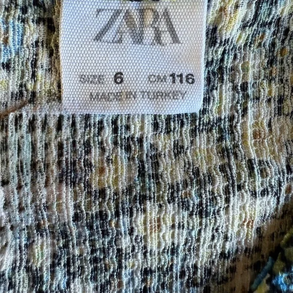 Zara Kids Floral Dress - Blue and Yellow - Picture 3 of 3
